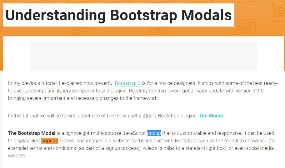  One more  beneficial article  relating to Bootstrap Modal Popup