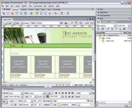 Open website in Dreamweaver