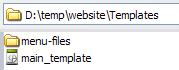 Copy menu files in Dreamweaver