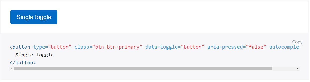 Toggle states  provided by Bootstrap buttons