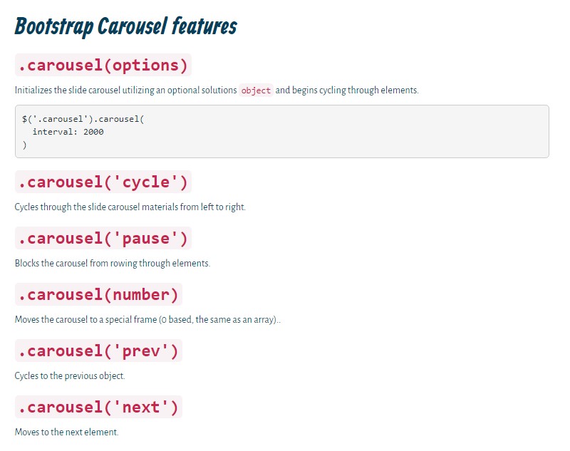  Bootstrap Carousels 