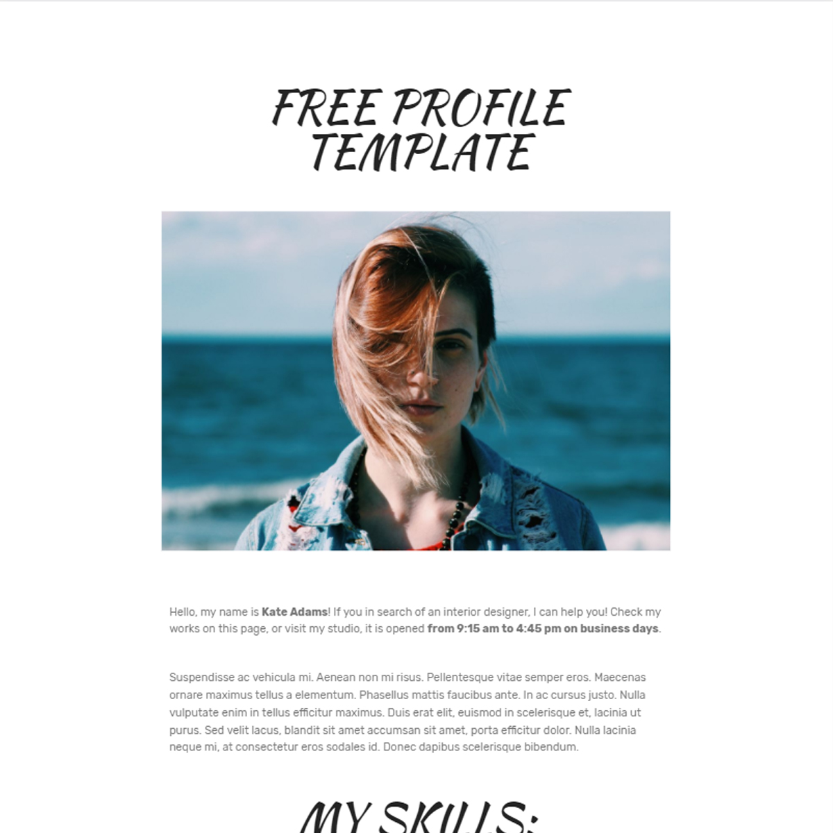HTML5 Bootstrap Profile Themes