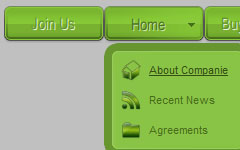 Flash Buttons Green Jelly Toolbar